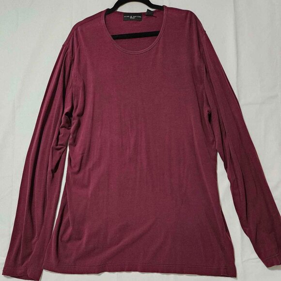 Croft & barrow - Maroon Long Sleeve Crew Neck Tee - Picture 1 of 3